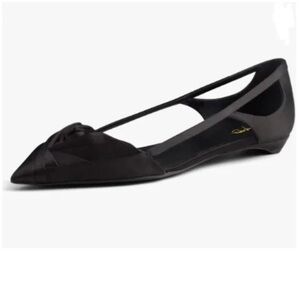 XYD Black Women's Loafers with Bow Detail